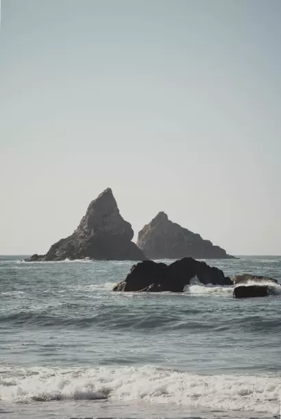 large stones in the water